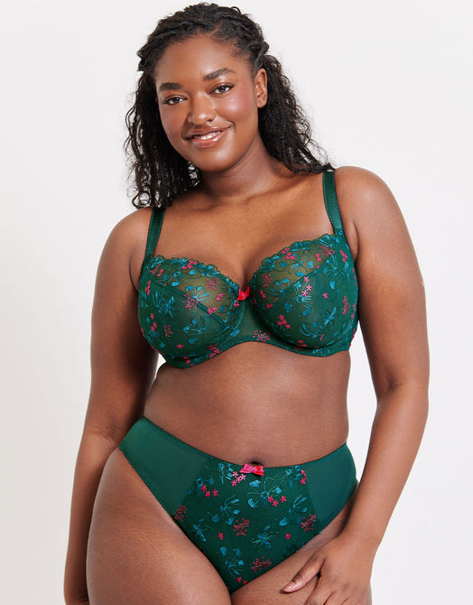 Flirtelle Rosie Balcony Bra Emerald